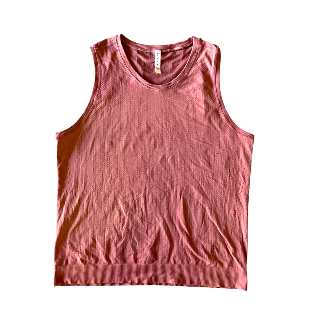 Athleta workout tank pink top Sz L